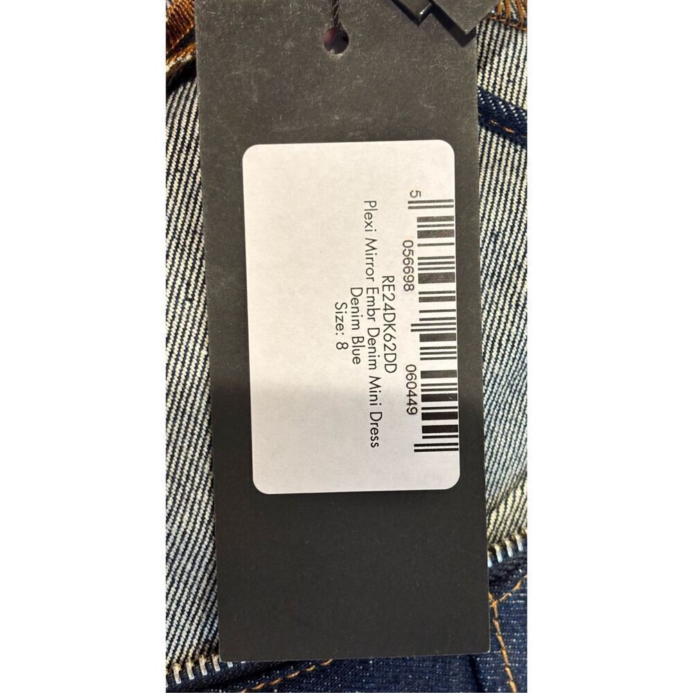 David Koma Stylish Denim Mini Dress with Silver Accents NWT - Picture 9 of 13